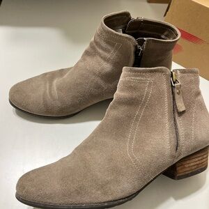 Blondo Beige Suede Ankle Boots